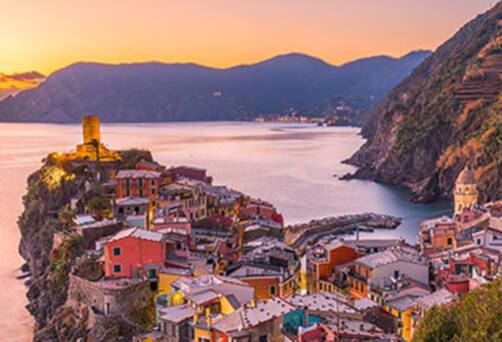 The view of La Spezia from a cliff
