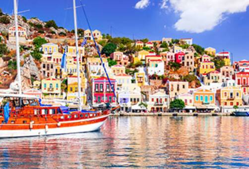 A panoramic view of Symi