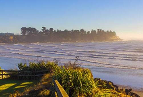 A panoramic view of Timaru