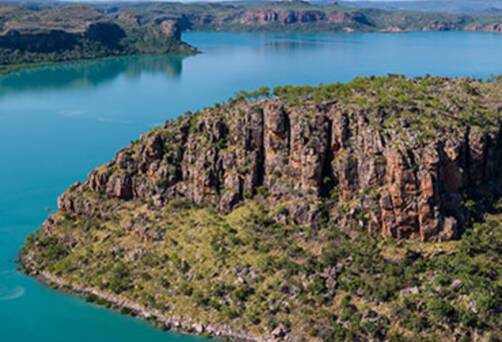 An aerial view of Fredrick Harbour, Hunter River
