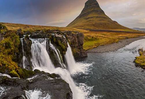 Picturesque Kirkjufell near to Grundarfjordur