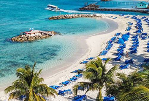 An aerial view of Princess Cays