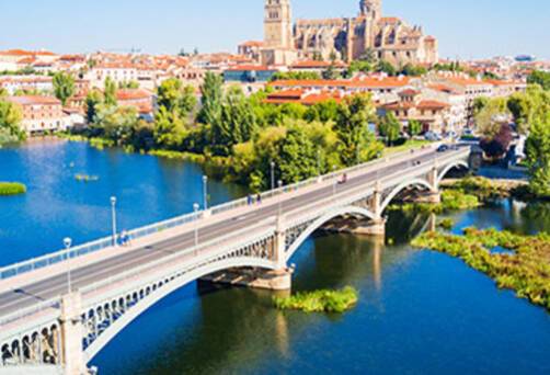 An aerial view of Salamanca