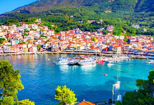 A panoramic view of Parga
