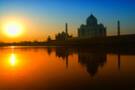 Sunset at the Taj Mahal