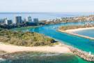 An aerial view of Mooloolaba