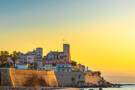 The historic centre of Antibes at sunset