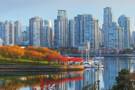A panoramic view of Vancouver in autumn