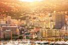The sun setting over Monte Carlo's harbour