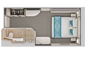 Oceanview Stateroom floor plan, Norwegian Jewel