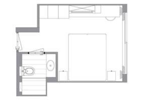 Stern Cabin, Diamond Deck, MS Riviera Rose, Riviera Travel - This is an example floorplan, configuration may vary