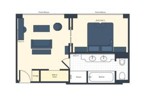 Grand Suite Floor Plan, S.S. Joie de Vivre, Uniworld