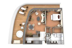 Signature Suite, Floor Plan, Seabourn Pursuit