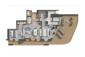Owner's Suite floor plan, Silver Endeavour