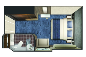 Inside Stateroom Floorplan, Norwegian Spirit