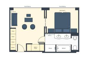 Grand Suite Floor Plan, S.S. Maria Theresa, Uniworld