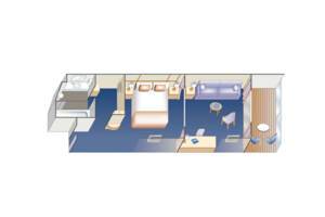 Mini Suite, Floor Plan, Sky Princess, Princess Cruises