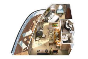 Vista Suite, Floor Plan, Regatta, Oceania Cruises