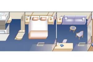 Mini Suite Floorplan, Majestic Princess, Princess Cruises