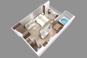 Club Spa Suite Floorplan on Azamara Onward