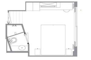 Forward Cabin Floorplan, MS Riviera Rose - This is an example floorplan, configuration may vary.