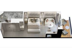 Concierge Level Veranda Floor Plan, Allura, Oceania Cruises