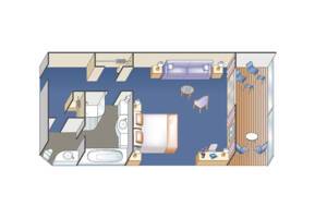 Vista Suite, Floor Plan, Enchanted Princess, Princess Cruises