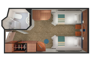 Inside Stateroom Floorplan, Pride of America