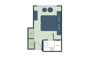 Deluxe Stateroom Floor Plan, River Princess, Uniworld