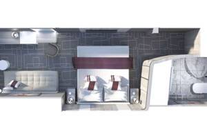 Ocean View floor plan, Celebrity Apex