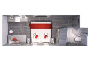 Deluxe Inside floor plan, Celebrity Ascent