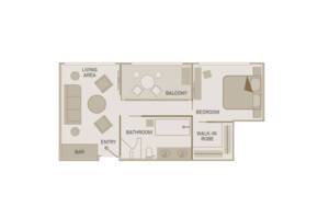 Royal Owner's Suite Floorplan, Scenic Ruby - Configuration may vary