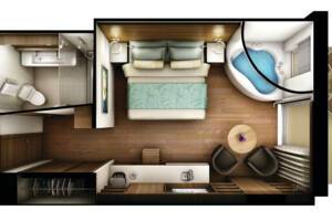 Haven Penthouse Suite floor plan, Norwegian Escape