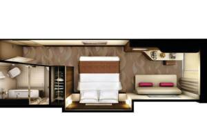 Club Balcony Suite floor plan, Norwegian Escape