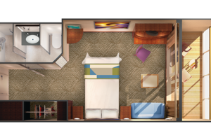 Balcony Stateroom Floo rplan, Norwegian Dawn