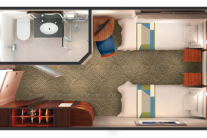 Inside Stateroom Floorplan, Norwegian Dawn