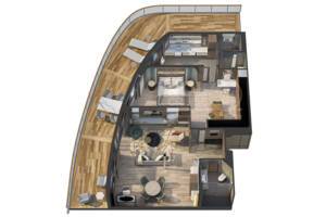 Vista Suite Floor Plan, Allura, Oceania Cruises