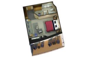 Queen Suite Floor Plan, Queen Victoria, Cunard