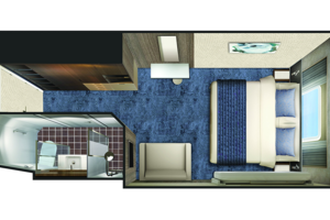 Deluxe Oceanview Stateroom Floor Plan, Norwegian Spirit