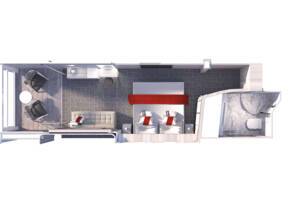 Edge Stateroom with Infinite Veranda, Floor Plan, Celebrity Beyond