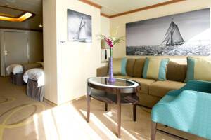 Superior Deluxe Balcony Living Area, Azura, P&O Cruises