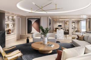 Regent Suite Living Area, Seven Seas Grandeur