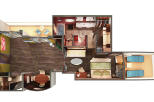 Owner's Suite Floor plan, Norwegian Dawn