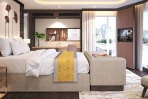 Bayon Suite bedroom, Mekong Serenity