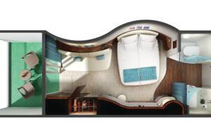 Balcony stateroom floor plan, Norwegian Epic