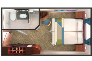 Oceanview Stateroom with Picture Window Floor plan, Norwegian Dawn