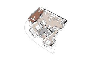 Signature Suite floor plan, Deck 7, Seven Seas Voyager