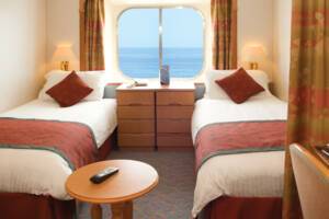 Large Outside Bedroom, Aurora, P&O Cruises - Image based on an Outside cabin, configuration may differ