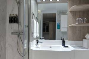 Inside Stateroom Bathroom on Celebrity Summit