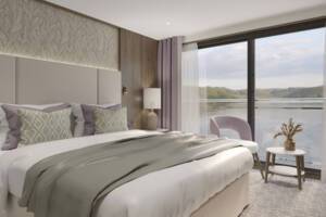 Forward Cabin, Ruby Deck, MS Riviera Rose, Riviera Travel - Configuration may vary.